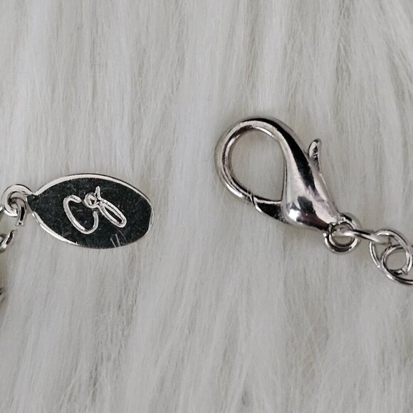 Cynthia Gale Art Deco Multi Strand Silver Tone Beaded Statement Bib Necklace - Picture 5 of 6